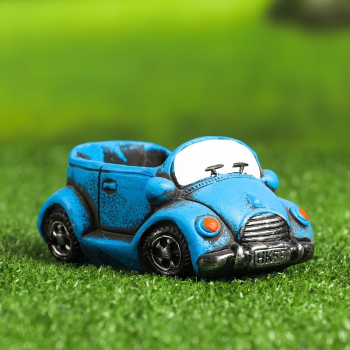 Горшок Горшок "Машинка" синий, 14х9х7,5см