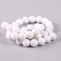 Бусины из натурального камня &laquo;Белый агат&raquo; набор 36 шт., размер 1 шт. &mdash; 10 мм