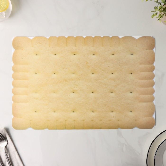 Салфетка сервировочная на стол Доляна «Крекер», 43×28 см, цвет песочный Салфетка сервировочная на стол Доляна «Крекер», 43×28 см, цвет песочный