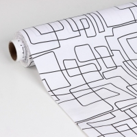 Клеёнка на стол Доляна &laquo;Авангард&raquo;, на нетканой основ, ширина 137 см, толщина 0,2 мм, рулон 20 м, цвет белый