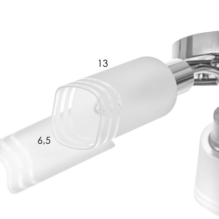 Люстра потолочная Адель 5х40Вт Е14 Хром 52x52x19 см