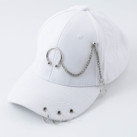 Кепка женская с кольцами, цвет белый, р-р 56