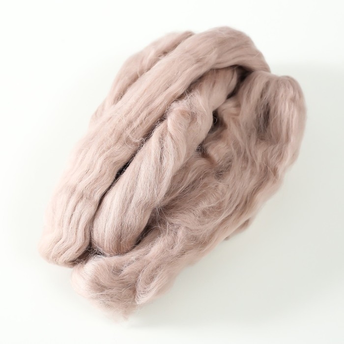 Шерсть для валяния 100% полутонкая шерсть 50 гр (174 тём. орхидея)