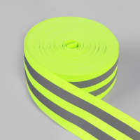 Светоотражающая лента-резинка, 50 мм, 10 &plusmn; 1 м, цвет салатовый