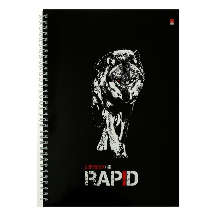 Тетрадь А4, 96 листов в клетку на гребне RAPID, обложка мелованный картон, глянцевая ламинация, МИКС Тетрадь А4, 96 листов в клетку на гребне RAPID, обложка мелованный картон, глянцевая ламинация, МИКС