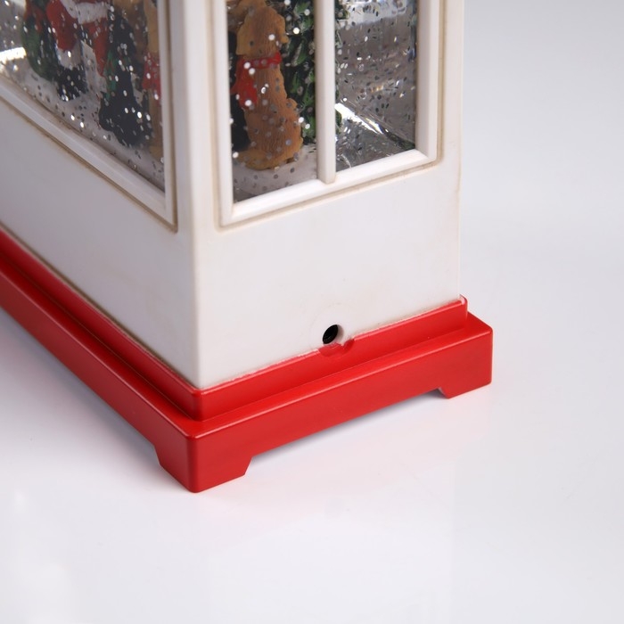 Светодиодная фигура &laquo;Фонарь с Дедом Морозом&raquo; 12 &times; 22.5 &times; 7.8 см, пластик, батарейки ААх3 (не в комплекте), USB, свечение тёплое белое