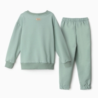 Костюм (свитшот и брюки) детский MINAKU, цвет оливы, рост 152 см