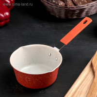 Ковш «Мрамор светлый», 450 мл, силиконовая ручка, антипригарное покрытие, цвет МИКС Ковш «Мрамор светлый», 450 мл, силиконовая ручка, антипригарное покрытие, цвет МИКС