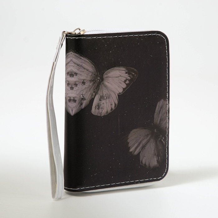 Кошелёк детский на молнии «Выбражулька», цвет чёрный Кошелёк детский на молнии «Выбражулька», цвет чёрный