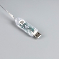 Умная гирлянда «Нить» 15 м роса, IP20, серебристая нить, 100 LED, управление с приложения, свечение RGB, USB Умная гирлянда «Нить» 15 м роса, IP20, серебристая нить, 100 LED, управление с приложения, свечение RGB, USB