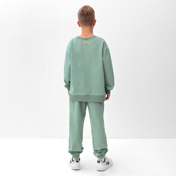 Костюм (свитшот и брюки) детский MINAKU, цвет оливы, рост 104 см