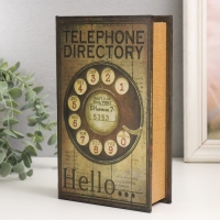 Сейф-книга дерево кожзам "Телефонный справочник" 21х13х5 см