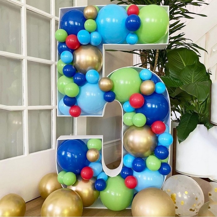 Каркас для аэромозаики &laquo;Цифра 5&raquo;, Белый, 100 см, 1 шт.