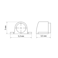Упор дверной магнитный UM101GP, цвет золото Упор дверной магнитный UM101GP, цвет золото