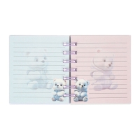 Записная книжка подарочная на гребне 80л,линия, цветной блок,обложка ПВХ 3D Мишка(10х10,5см) 10539 Записная книжка подарочная на гребне 80л,линия, цветной блок,обложка ПВХ 3D Мишка(10х10,5см) 10539