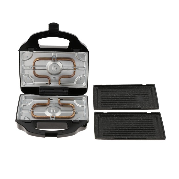 Сэндвичница Zelmer ZSM7900 3IN1, 900 Вт, антипригарное покрытие, чёрно-серебристая Сэндвичница Zelmer ZSM7900 3IN1, 900 Вт, антипригарное покрытие, чёрно-серебристая