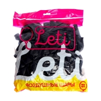 Шар латексный 10", металл, набор 100 шт., цвет чёрный