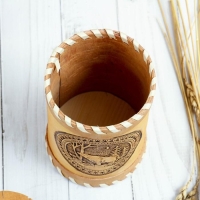 Туес «Медведь», 8×8×12, береста Туес «Медведь», 8×8×12, береста