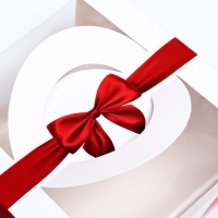 Коробка под бенто-торт с окном "Красный бант", 14 х 14 х 8 см Коробка под бенто-торт с окном "Красный бант", 14 х 14 х 8 см