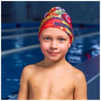 Шапочка для плавания детская ONLYTOP &laquo;Чемпион&raquo;, тканевая, обхват 46-52 см