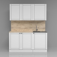 Кухня "Эдем-1,6", 1600 Белый/столешница луна