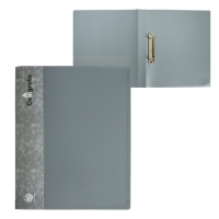 Папка на 2 кольцах А4, Calligrata, 27 мм, 700 мкм, внутренний и торцевой карман, серая Папка на 2 кольцах А4, Calligrata, 27 мм, 700 мкм, внутренний и торцевой карман, серая