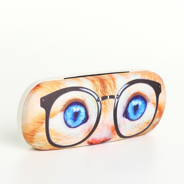 Футляр для очков на хлопушке, длина 16 см, цвет рыжий Футляр для очков на хлопушке, длина 16 см, цвет рыжий