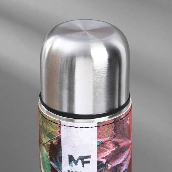 Термос &laquo;Листья&raquo; в кожзаме, MODE FORREST, 750 мл, время сохранения тепла 16-18 ч