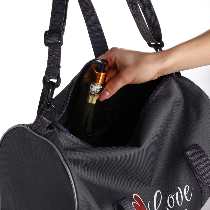 Сумка спортивная женская, TEXTURA, маленький размер, цвет серый Сумка спортивная женская, TEXTURA, маленький размер, цвет серый