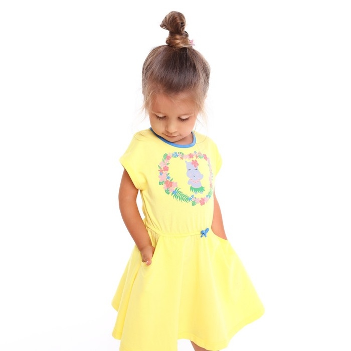 Платье для девочки, цвет жёлтый, рост 80 см Платье для девочки, цвет жёлтый, рост 80 см