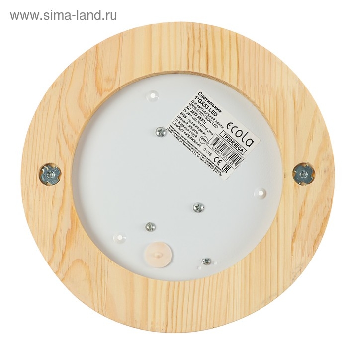 Светильник накладной Ecola, GX53, IP65, 220 В, 220х84 мм, решетка, цвет клен
