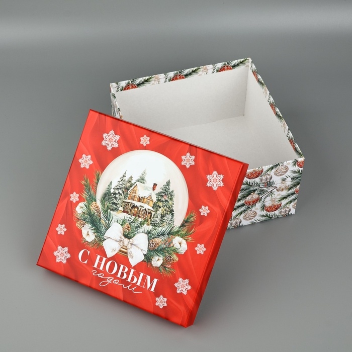 Набор подарочных коробок 3 в 1 &laquo;Счастья в Новом году&raquo;, 18 х 18 х 10 &ndash; 22 х 22 х 12 см, Новый год