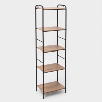 Стеллаж «Валенсия 15W», 45,5×30×155,5 см, чёрный Стеллаж «Валенсия 15W», 45,5×30×155,5 см, чёрный