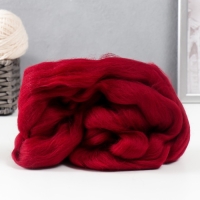 Шерсть для валяния 100% полутонкая шерсть 50 гр (091, вишня) Шерсть для валяния 100% полутонкая шерсть 50 гр (091, вишня)