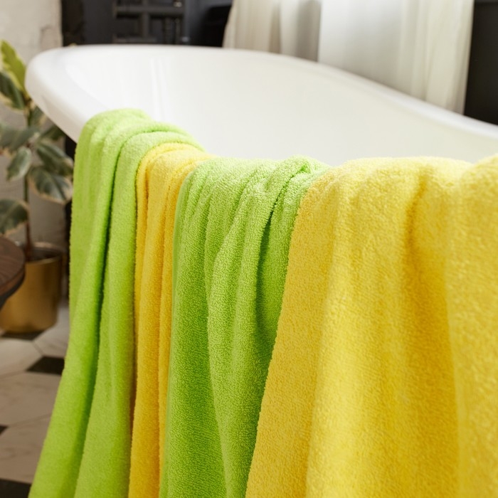 Полотенце махровое Экономь и Я 50*90см, цв. зеленый, 100% хлопок, 320 гр/м2