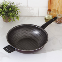 Сковорода ВОК &laquo;Хозяюшка&raquo;, d=28 см, с 2 ручками, антипригарное покрытие, цвет бордовый