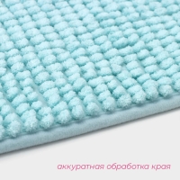 Коврик для дома Доляна &laquo;Букли&raquo;, 50&times;80 см, цвет голубой