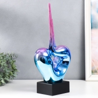 Сувенир керамика "Абстракция. Сердце" сиренево-синий 9,5х20х41 см Сувенир керамика "Абстракция. Сердце" сиренево-синий 9,5х20х41 см