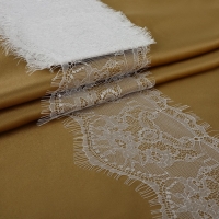Кружево реснички, 140 мм &times; 3 &plusmn; 0,5 м, цвет белый