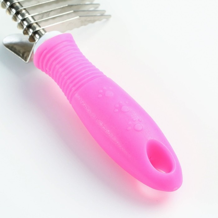 Колтунорез боковой Колтунорез боковой "Комфорт" 9 лезвий, нескользящая резиновая ручка, розовый