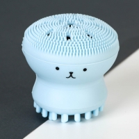 Массажная щетка для лица, для умывания новогодняя &laquo;Счастье&raquo; на Новый год, 5,5 х 5,5 см.