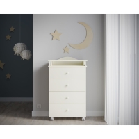 Комод пеленальный детский ИНКАНТО CLASSIC 600/4, 60х45х94 см., 4 ящика, цвет слоновая кость