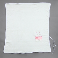 Мягкая игрушка-плед &laquo;Мишка&raquo;, 20 см, цвет белый