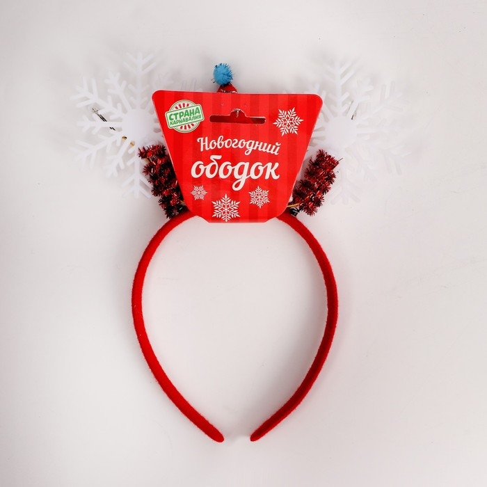 Карнавальный ободок &laquo;Снежинки&raquo;, цвета МИКС