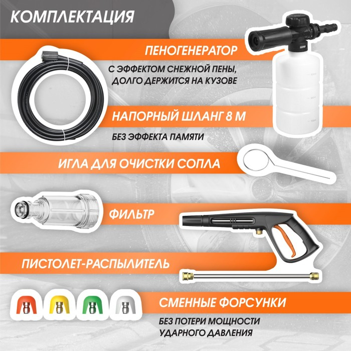 Мойка высокого давления Bort BHR-2000-Pro, 2000 Вт, 150 бар, 450 л/час Мойка высокого давления Bort BHR-2000-Pro, 2000 Вт, 150 бар, 450 л/час