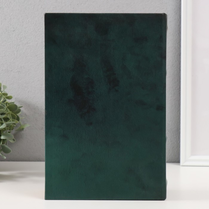 Сейф-книга дерево кожзам "Золотой павлин" тиснение, под металл 27х18х7 см