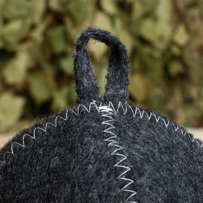 Шапка для бани с вышивкой Шапка для бани с вышивкой "Горячая штучка", серая