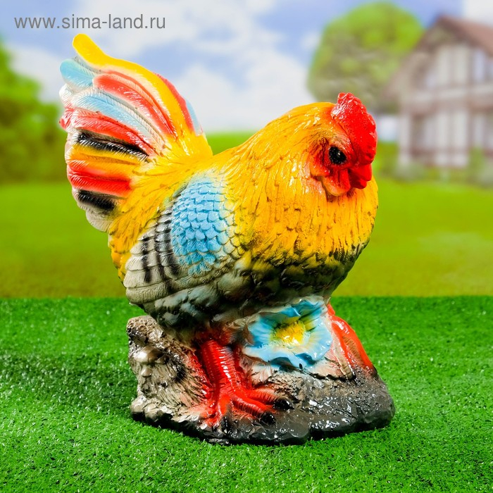 Садовая фигура Садовая фигура "Петух с цветами" 33х18х33см