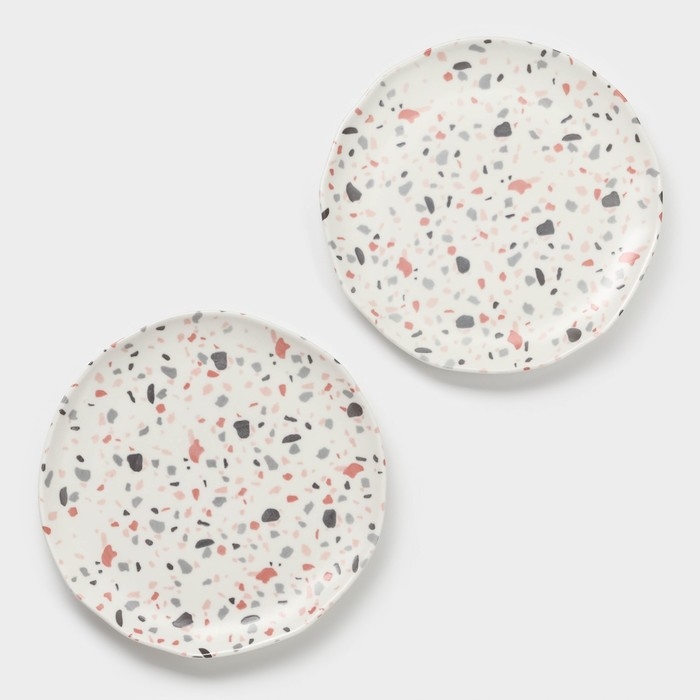 Набор тарелок десертных фафрфоровых Magistro Terazzo, d=18,5 см, 2 шт Набор тарелок десертных фафрфоровых Magistro Terazzo, d=18,5 см, 2 шт