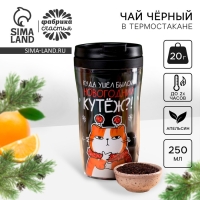 Новый год! Чай чёрный &laquo;Новогодний кутёж&raquo; с апельсином 20 г.,в термостакане 250 мл.